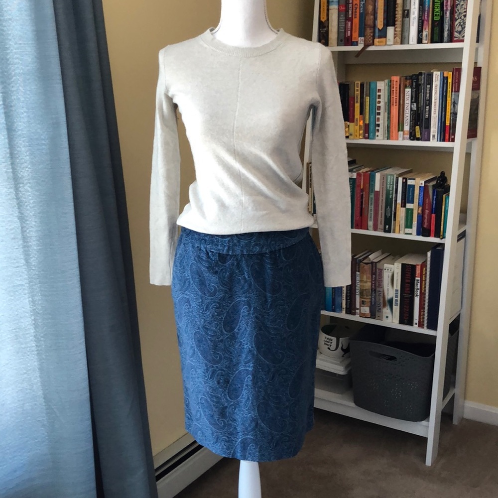 L.L. Bean Paisley Skirt Size 6